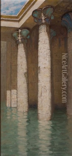 Pillars Oil Painting - Anna Richards Brewster