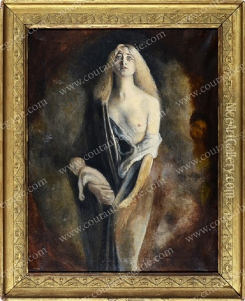 Margueritte Au Sabbat. Tiree De Faust (sketch) Oil Painting - Pascal Adolphe Jean Dagnan-Bouveret