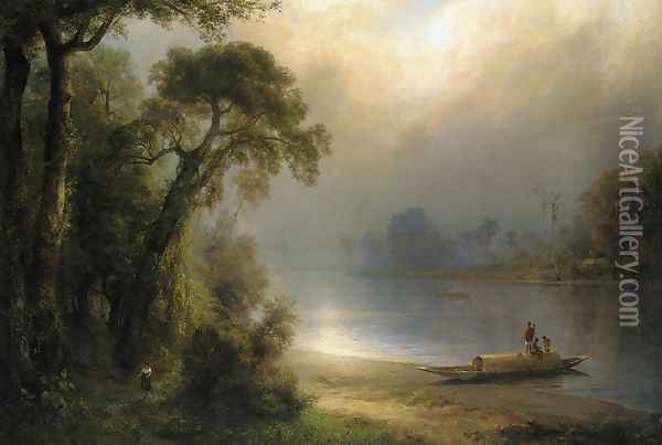 Evening in the Tropics Oil Painting - Frederic Edwin Church