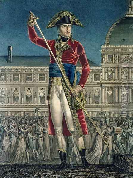 Bonaparte, First Consul (1769-1821) Replacing his Sword in its Sheath after the General Peace Oil Painting - Alexis Chataigner