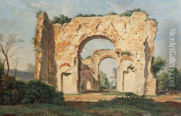 Ruines Aux Environs De Rome Oil Painting - Prosper Georges Ant. Marilhat