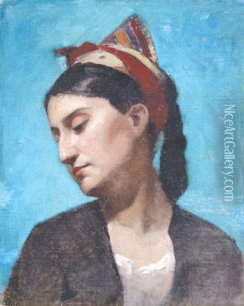 Portait D'une Orientale Oil Painting - William-Adolphe Bouguereau