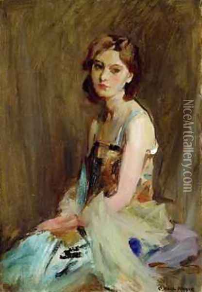 Study of a Young Woman Oil Painting - George Hall Neale