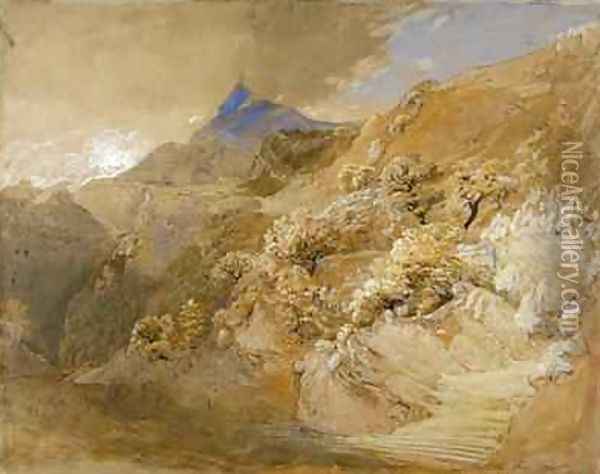 Mount Siabod from Tyn-y-Coed near Capel Curig Oil Painting - Samuel Palmer