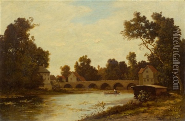 Le Pont Romain Oil Painting - Leon Richet
