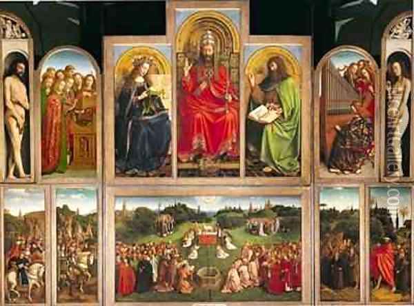 The Ghent Altarpiece 2 Oil Painting - Hubert & Jan van Eyck