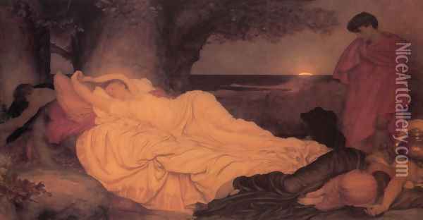 Cymon And Iphigenia Oil Painting - Lord Frederick Leighton