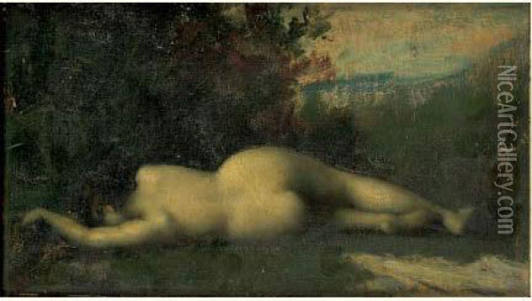 Byblis Changee En Source Oil Painting - Jean-Jacques Henner