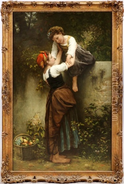 Les Petites Maraudeuses Oil Painting - William-Adolphe Bouguereau