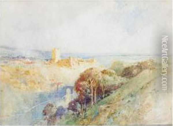 Richmond, Yorkshire Oil Painting - Percy Robertson