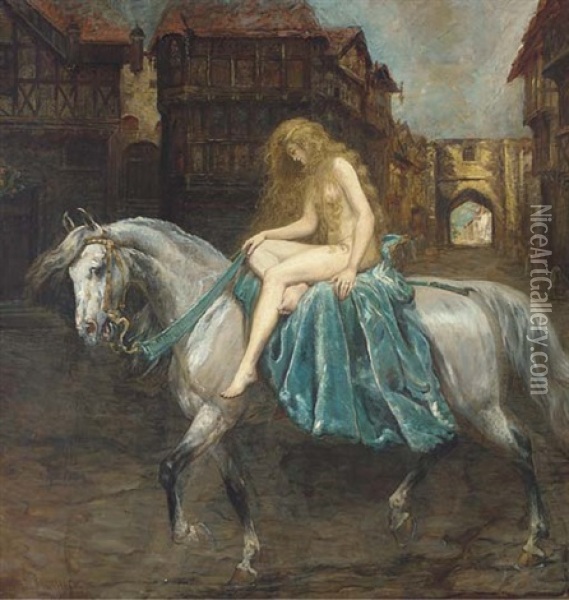 Lady Godiva Oil Painting - Ethel Mortlock