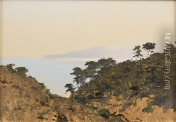 California Coast Oil Painting - Lockwood de Forest