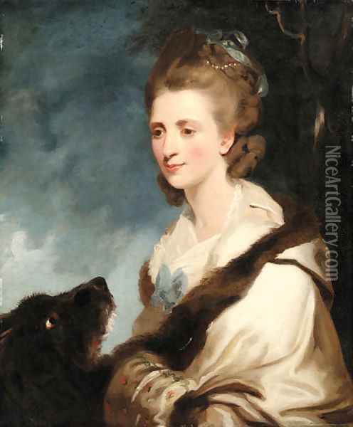 Portrait of Mrs. George Huddesford Oil Painting - Sir Joshua Reynolds