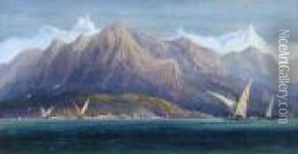 Stone Boats On Lake Geneva Oil Painting - William Leighton Leitch