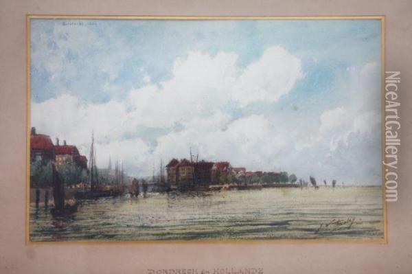 Vue Du Port De Dordrech Oil Painting - William Georges Thornley