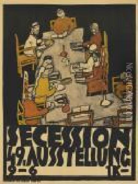 Secession 49. Ausstellung Plakat Oil Painting - Egon Schiele