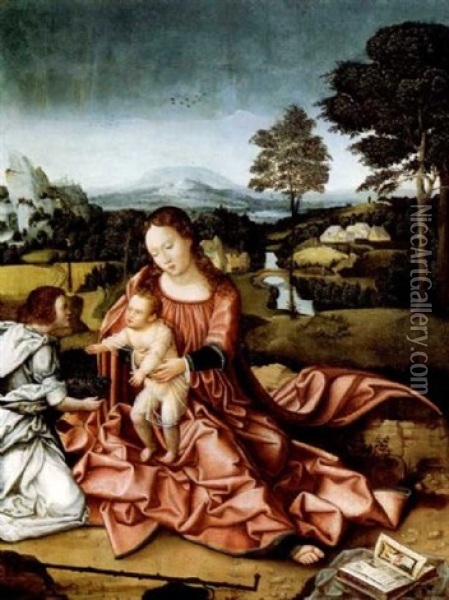 Vierge A L'enfant Oil Painting - Bernaert (Barend) van Orley