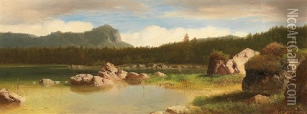 Landscape Oil Painting - August Albert Zimmermann