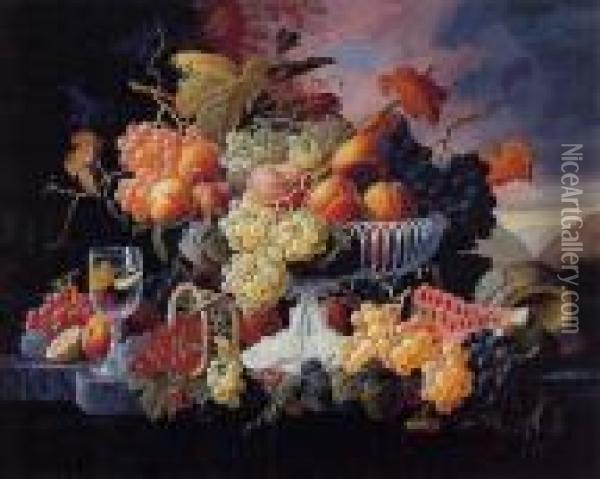 Fruit Still Life Oil Painting - Severin Roesen