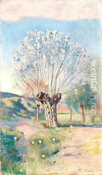 Willow Tree Oil Painting - Ferdinand Hodler