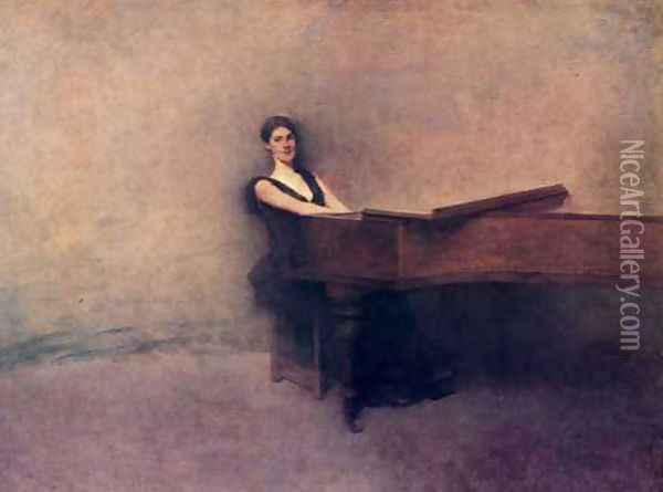 The Piano Oil Painting - Thomas Wilmer Dewing
