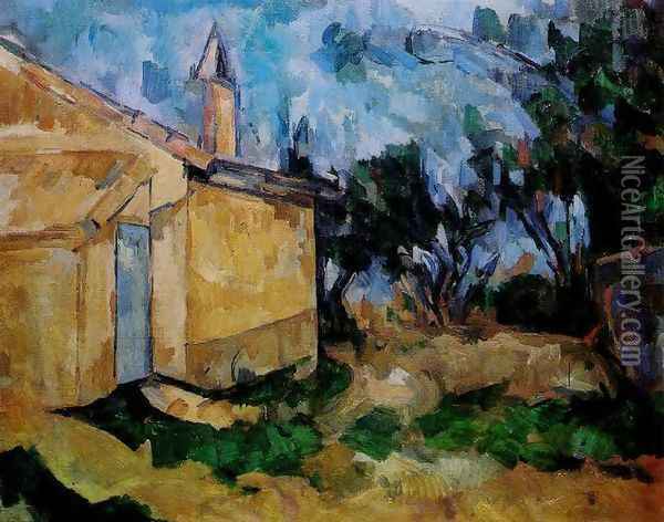 Jourdans Cottage Oil Painting - Paul Cezanne