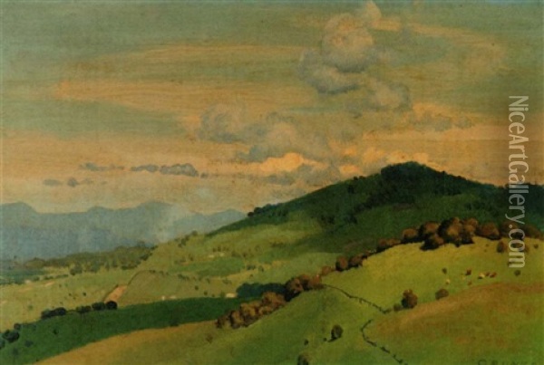 Robertson Landscape Oil Painting - Elioth Gruner