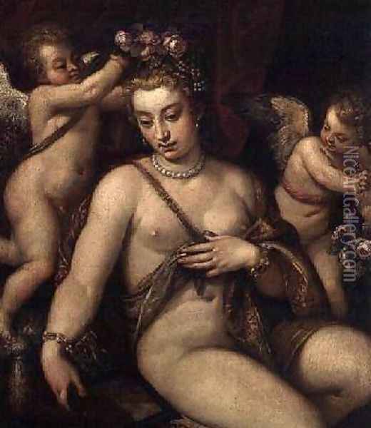 Venus and Cherubs Oil Painting - Francesco Montemezzano