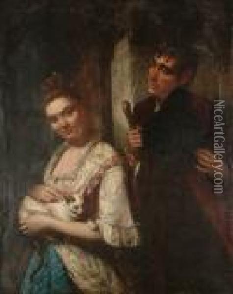 The Suitor Oil Painting - John Barnard Whittaker