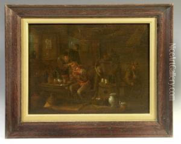 Late 17c/early 18c French Surgeon Oil Painting - Gerard Thomas