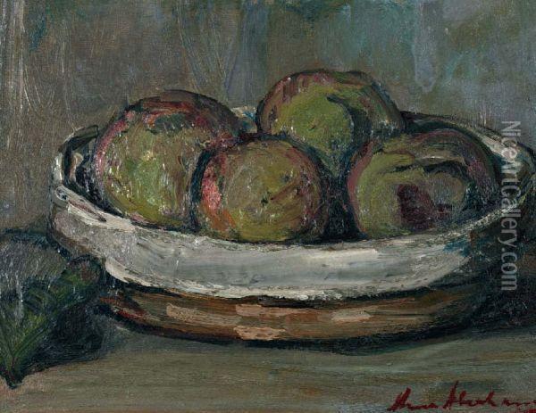 Stilleven Van Appels In Een Schaal Oil Painting - Anna Adelaide Abrahams