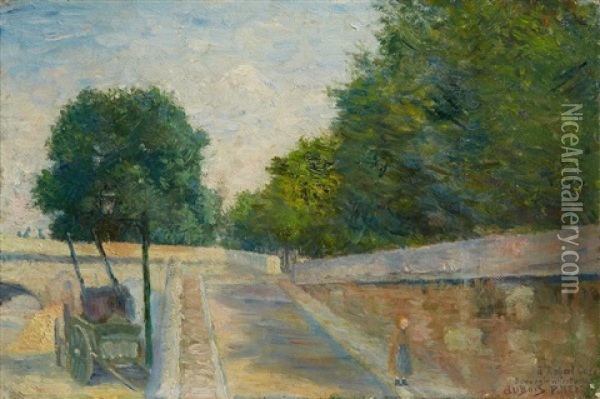 Le Pont Marie Oil Painting - Albert Dubois-Pillet
