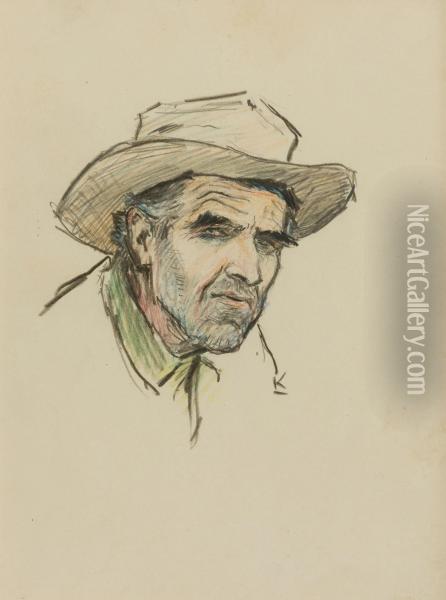 Gene Underwood Of Cooke City, Montana Oil Painting - William Henry Dethlef Koerner