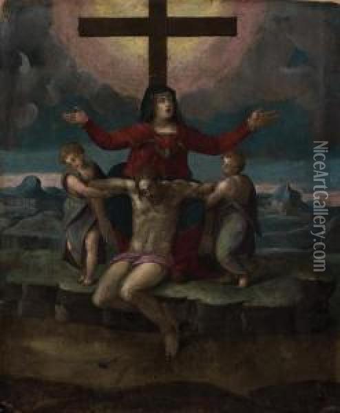 Pieta Oil Painting - Marcello Venusti