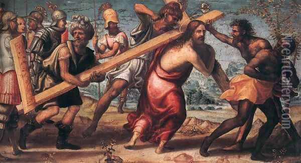 The Road to Calvary c. 1510 Oil Painting - Il Sodoma (Giovanni Antonio Bazzi)
