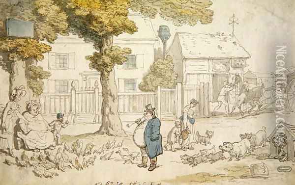 Mr and Mrs Jolly at their Country House Oil Painting - Thomas Rowlandson