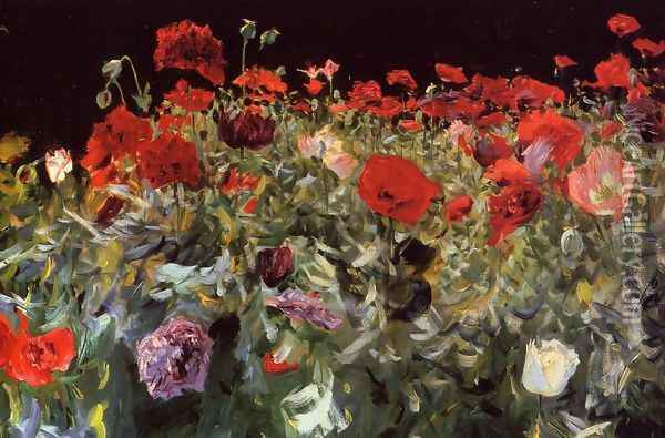 Poppies Oil Painting - John Singer Sargent