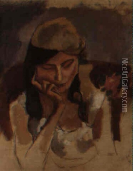 La Dame Au Turban Oil Painting - Jules Pascin