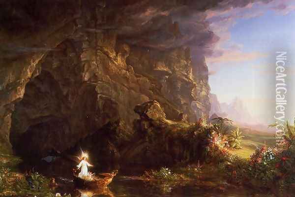 The Voyage of Life, Childhood Oil Painting - Thomas Cole