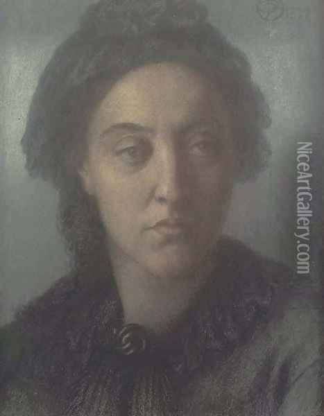 Christina Rossetti 2 Oil Painting - Dante Gabriel Rossetti