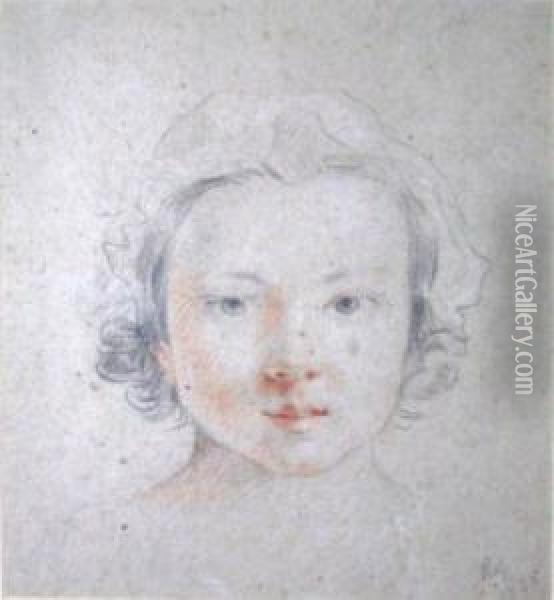 Manner Of William Hoare Of Bath , 'portrait Of A Young Girl' Oil Painting - Hoare, William, of Bath