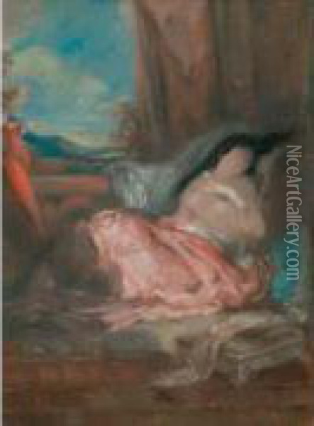Pastel Oil Painting - Jules Robert Auguste