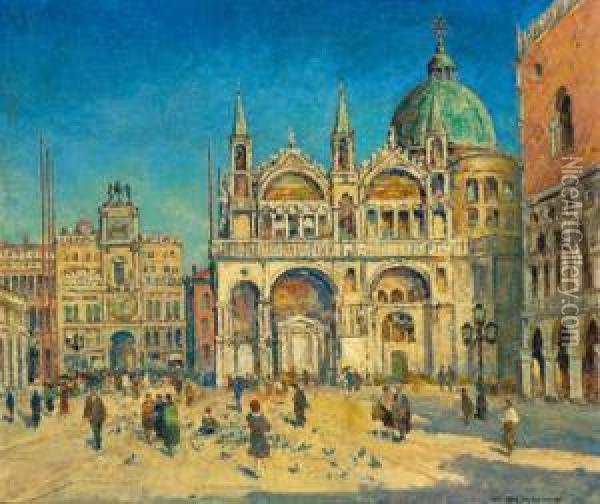 Veduta Di Venezia Oil Painting - Wilhelm Blanke