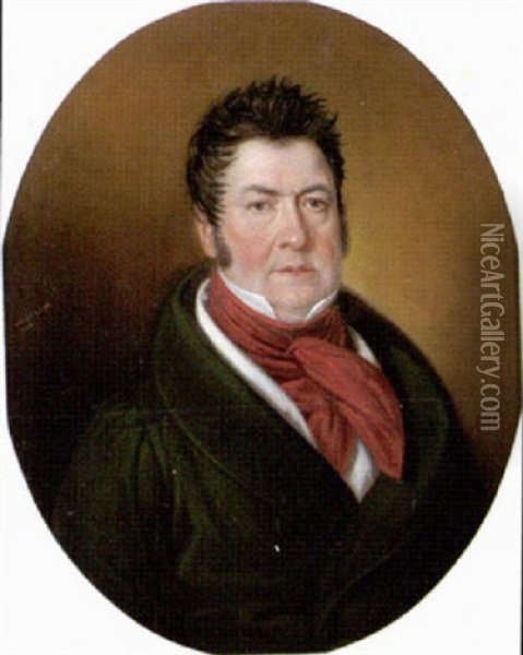 Portrait Eines Herrn Oil Painting - Joseph Krafft