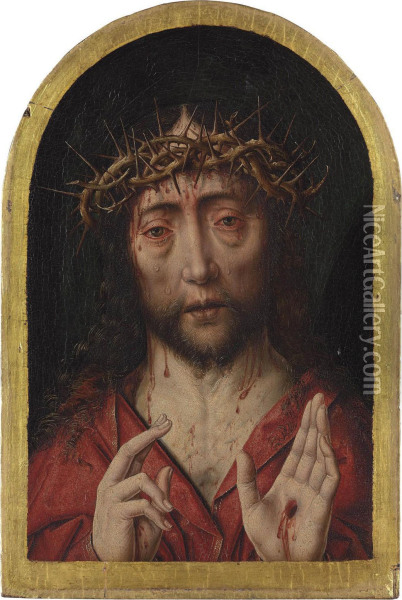 Christ As The Man Of Sorrows Oil Painting - Albrecht Bouts