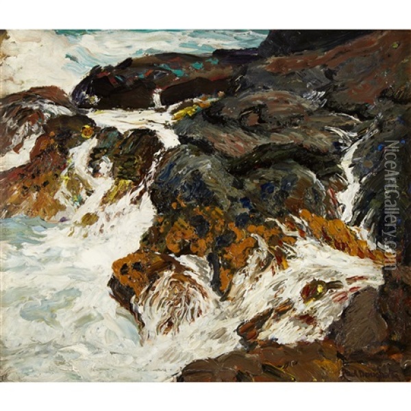Crashing Tide Oil Painting - Paul Dougherty