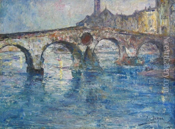 Le Pont De Verone Oil Painting - Armand Gustave Gerard Jamar