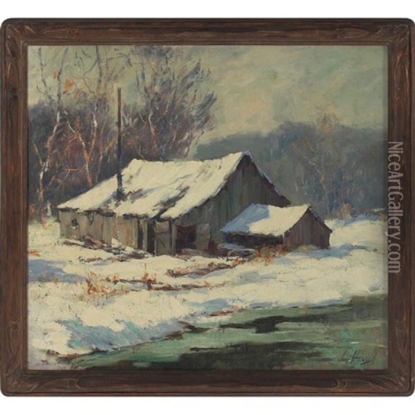 Skinner's Sawmill Near Covington Oil Painting - Jess Hobby