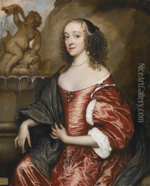 Portrait Of Amalia Von Hesse-kassel Oil Painting - Adriaen Hanneman