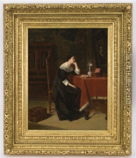 Portrait Of A Young Lady Oil Painting - Albert Roosenboom